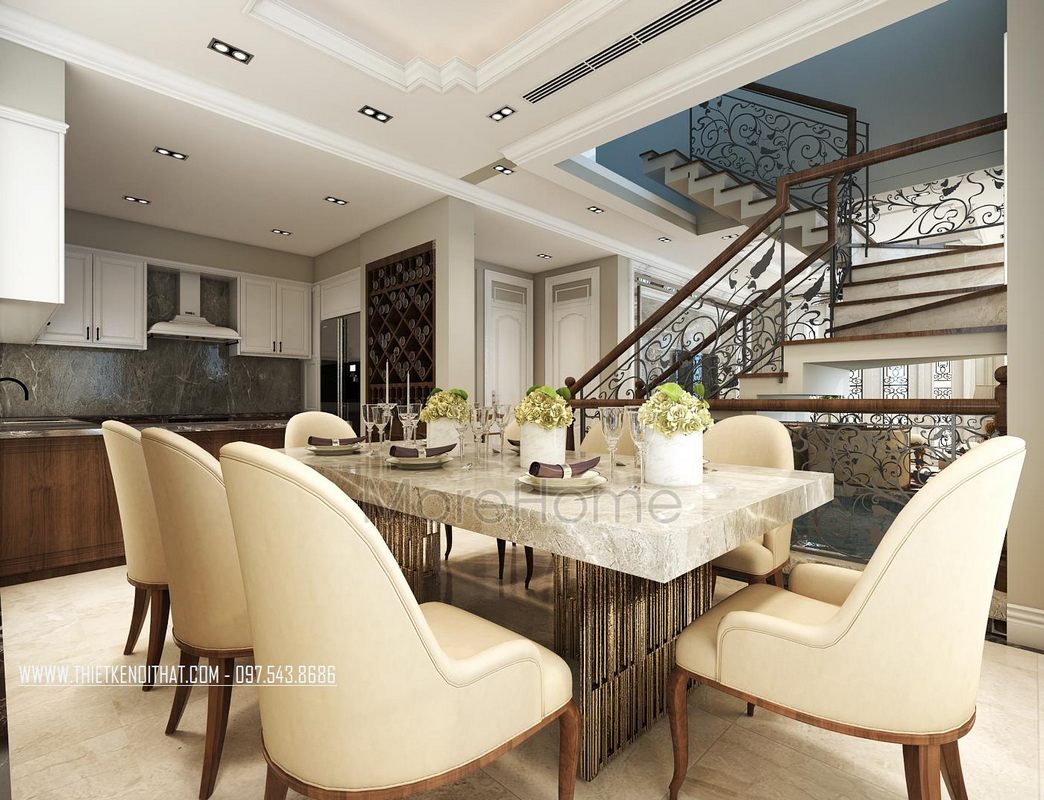 Thiết kế nội thất biệt thự Vinhomes Riverside Long Biên Hà Nội